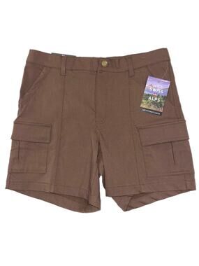 NWT Swiss Alps Women's Clove Brown Cargo Utility Outdoors Hiking Shorts Size 10